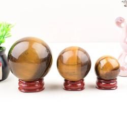 Ornement sphérique œil de tigre : Guérison Reiki et décoration intérieure