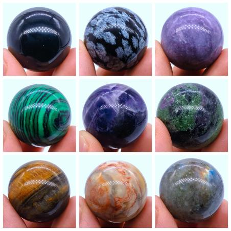 Boule de cristal d'améthyste : sphère de 25 mm pour le Reiki et la guérison