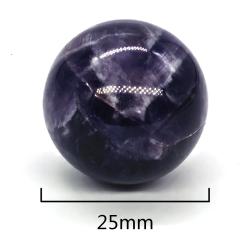Boule de cristal d'améthyste : sphère de 25 mm pour le Reiki et la guérison