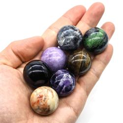 Boule de cristal d'améthyste : sphère de 25 mm pour le Reiki et la guérison