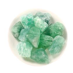 Spécimen de cristal de quartz brut de fluorite verte - Pierre décorative