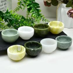 Doğal Yeşim Kase | Reiki ve Manyetik Alan Giderme için Kristal Kuvars Kupa