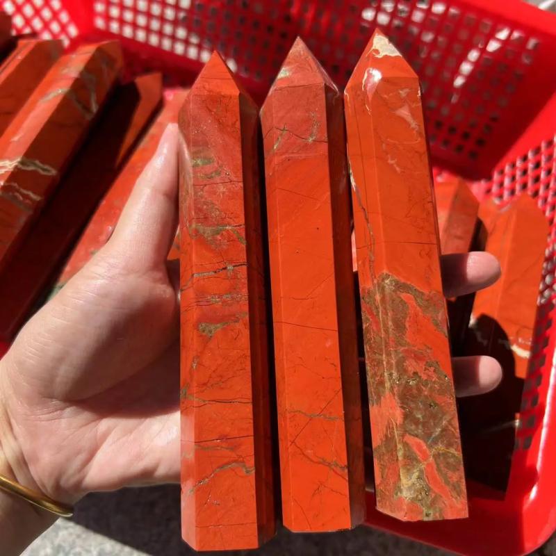 Red Jasper Quartz Wand - Reiki Healing & Energy | 15-16cm