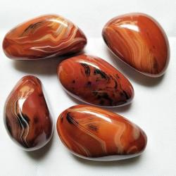 Pierre de paume en agate sardonyx : cristal roulé poli pour le Reiki et la décoration