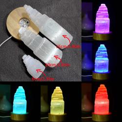Tour de cristal de sélénite : Décoration intérieure, méditation et reiki