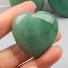 Ornamento in cristallo di giada naturale a forma di cuore e avventurina - Guarigione Reiki