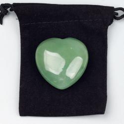 Ornamento in cristallo di giada naturale a forma di cuore e avventurina - Guarigione Reiki