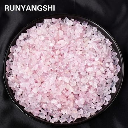 Gravier de quartz rose naturel - Cristaux pour le Reiki et les aquariums