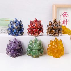 Natural Crystal Fox Statue - Reiki Healing & Feng Shui Decor