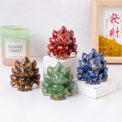 Natural Crystal Fox Statue - Reiki Healing & Feng Shui Decor