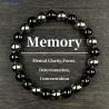 Bracelet en obsidienne | Pierre noire extensible de 8 mm pour hommes et femmes