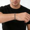 Bracelet en obsidienne | Pierre noire extensible de 8 mm pour hommes et femmes