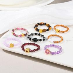 Kristal Boncuklu Kadın Yüzükleri | Bohem ve Reiki Şifa