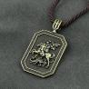 St. George Shield & Sword Necklace: Religious Protection Pendant