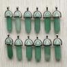 Pendentifs hexagonaux en aventurine et lapis-lazuli - Lot de 12