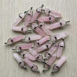 Pendentifs hexagonaux en aventurine et lapis-lazuli - Lot de 12