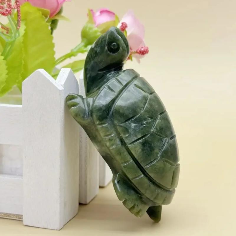 Xiuyan-Jadeschildkrötenstatue: Heilkristall-Reiki-Energiefigur
