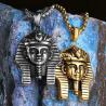 Collana con sfinge del faraone: acciaio inossidabile, stile punk rock