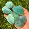 Cristal de fluorite verte brute - Guérison, ancrage et polissage