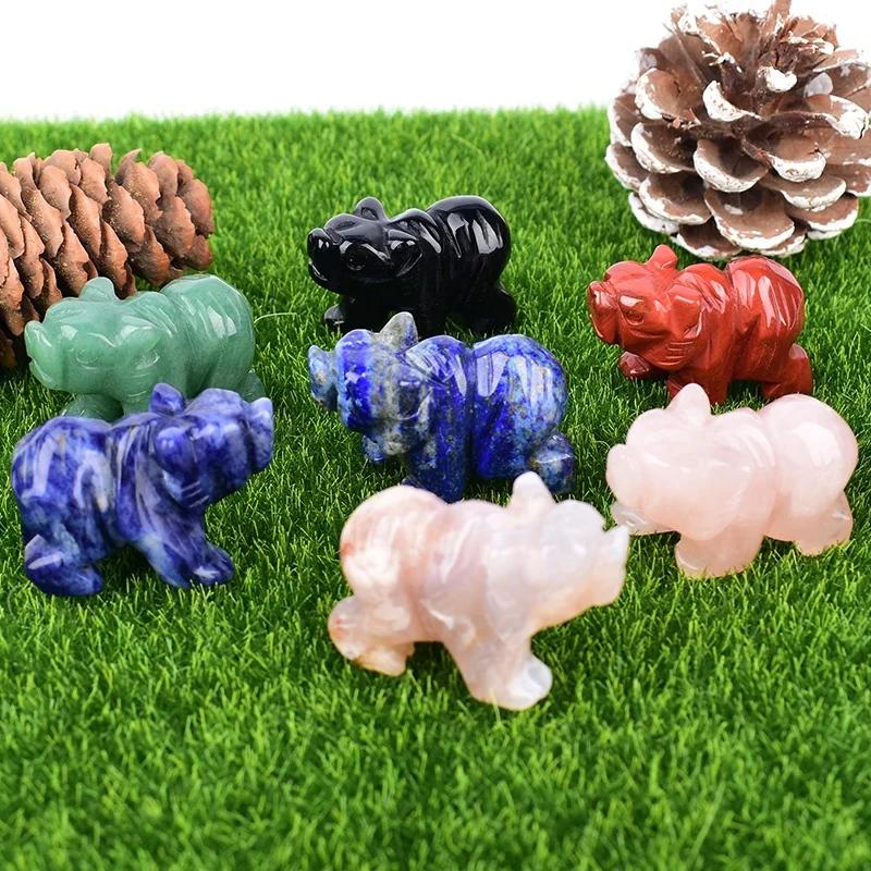 Ornements d'ours en cristal - Guérison Reiki et décoration intérieure