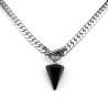 Collier pendule Reiki en obsidienne pour la divination - Bijou gothique