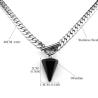 Collier pendule Reiki en obsidienne pour la divination - Bijou gothique