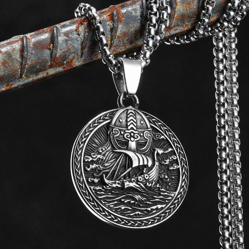Viking Korsan Tılsımlı Kolye | Paslanmaz Çelik Kolye Uçları