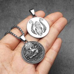 Viking Korsan Tılsımlı Kolye | Paslanmaz Çelik Kolye Uçları