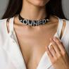 Collier ras du cou à rivets personnalisé sur le thème des chats - Personnalisez votre style