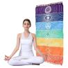 Tapis de yoga et de méditation : tapisserie chakra, résistant au soleil, coloré