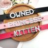 Collier ras du cou à rivets personnalisé sur le thème des chats - Personnalisez votre style