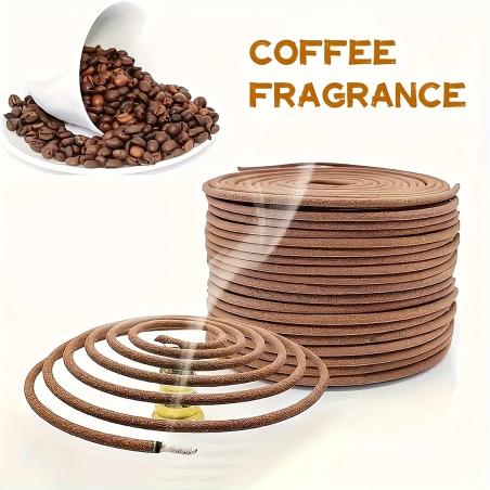 Encens en spirale parfumé au café de qualité supérieure - Détendez-vous et purifiez votre maison