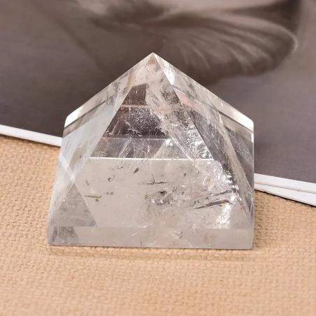 Clear Quartz Pyramid: Healing & Meditation Crystal Tower