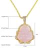 Collana con ciondolo Buddha Maitreya - Cristallo di zircone, amuleto portafortuna per...