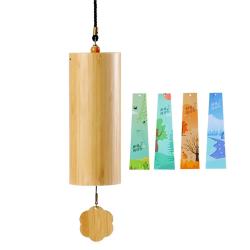 Bambus-Windspiel – 8 Stäbe, beruhigende Melodie für Garten und Zuhause