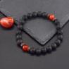 Bracciale in agata a strisce rosse | Bracciale in pietra naturale e corniola