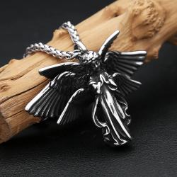 Anhänger mit Schutzengelsflügeln: Vintage-Schmuck aus Edelstahl