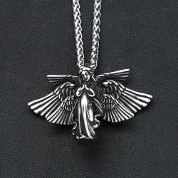 Anhänger mit Schutzengelsflügeln: Vintage-Schmuck aus Edelstahl