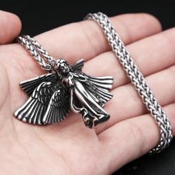 Anhänger mit Schutzengelsflügeln: Vintage-Schmuck aus Edelstahl