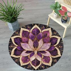 Tapis de méditation Lotus violet : tapis de yoga et coussin décoratif