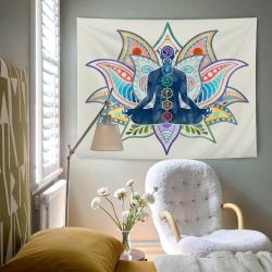 Wandteppich für Yoga & Meditation | Chakra-Mandala-Design