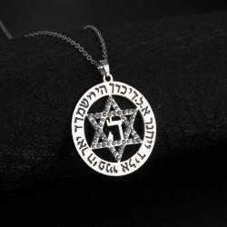 Collana con Stella di David in acciaio inossidabile - Gioielli unisex