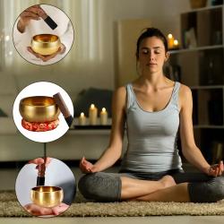 Tibet Şarkı Kaseleri Seti: Pirinçten Yapılmış Meditasyon ve Çakra Şifası