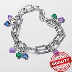 Chakra-Herzanhänger für ME/Moment-Armbänder | Sterlingsilber & Kristall...