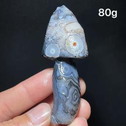 Pierre champignon en agate Alxa Gobi : Guérison et décoration naturelles