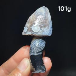 Pierre champignon en agate Alxa Gobi : Guérison et décoration naturelles