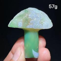 Pierre champignon en agate Alxa Gobi : Guérison et décoration naturelles