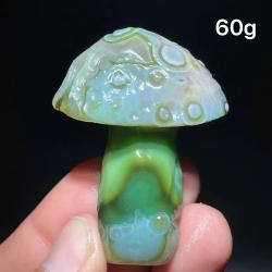 Pierre champignon en agate Alxa Gobi : Guérison et décoration naturelles
