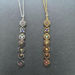 HIPEE 7-Chakra-Yoga-Halskette: Edelstahl & Steine