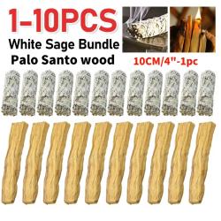 Faisceaux de Palo Santo et de sauge blanche pour la purification et la méditation